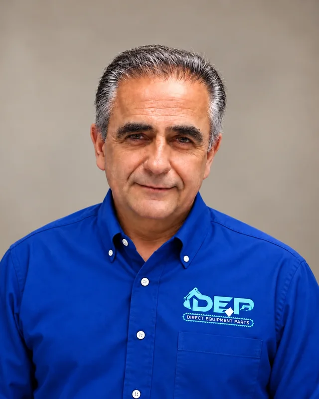 Gerard Yarka, who handles asset and inventory management at Direct Equipment Parts, in a company shirt